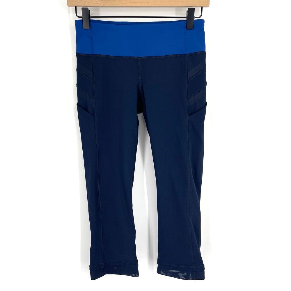 Lululemon Illumina Crop Size 4 Inkwell Rugged Blue